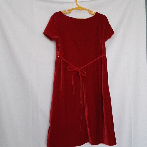 GEORGE GIRL'S RED VELET PARTY DRESS - Picture 2 of 6